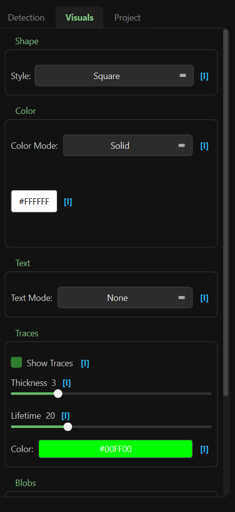 Visuals Tab